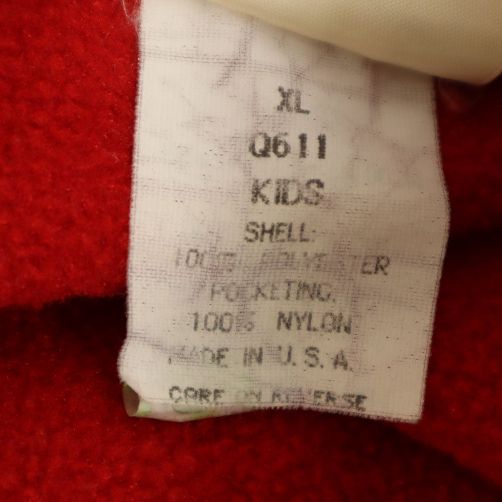 エルエルビーン 80s USA製 ヴィンテージ フリースジャケット XL レッド L.L.Bean プルオーバー アウトドア キッズ