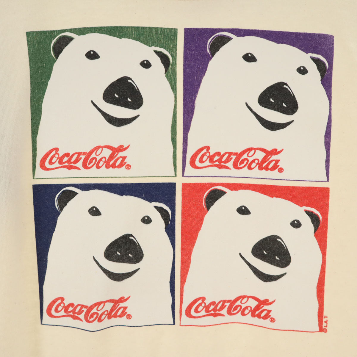 CocaCola コカコーラ 90s USA製 オールド 半袖 ラグラン Tシャツ L ホワイト系 シングルステッチ レディース
