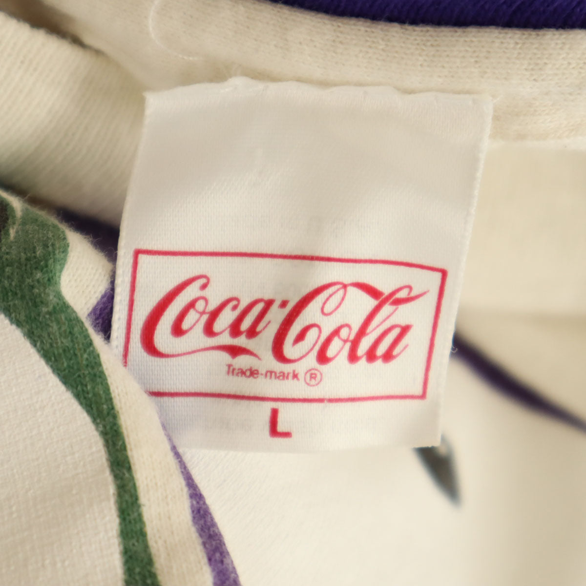 CocaCola コカコーラ 90s USA製 オールド 半袖 ラグラン Tシャツ L ホワイト系 シングルステッチ レディース