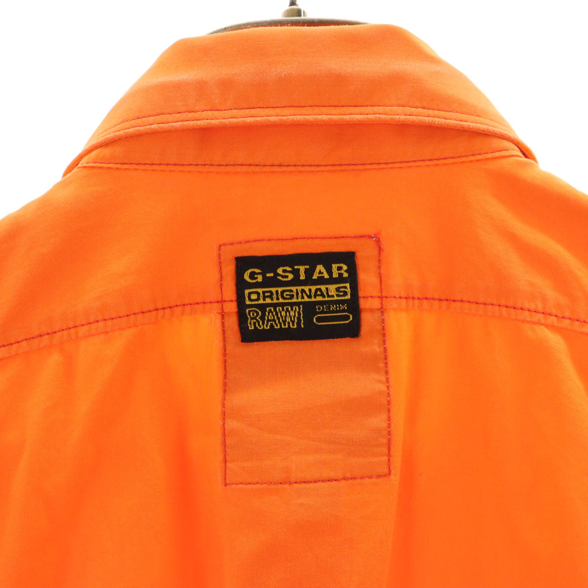G-STAR RAW ジースターロウ 半袖 ワークシャツ M オレンジ メンズ