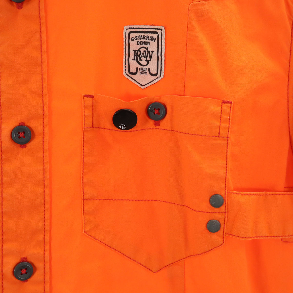 G-STAR RAW ジースターロウ 半袖 ワークシャツ M オレンジ メンズ