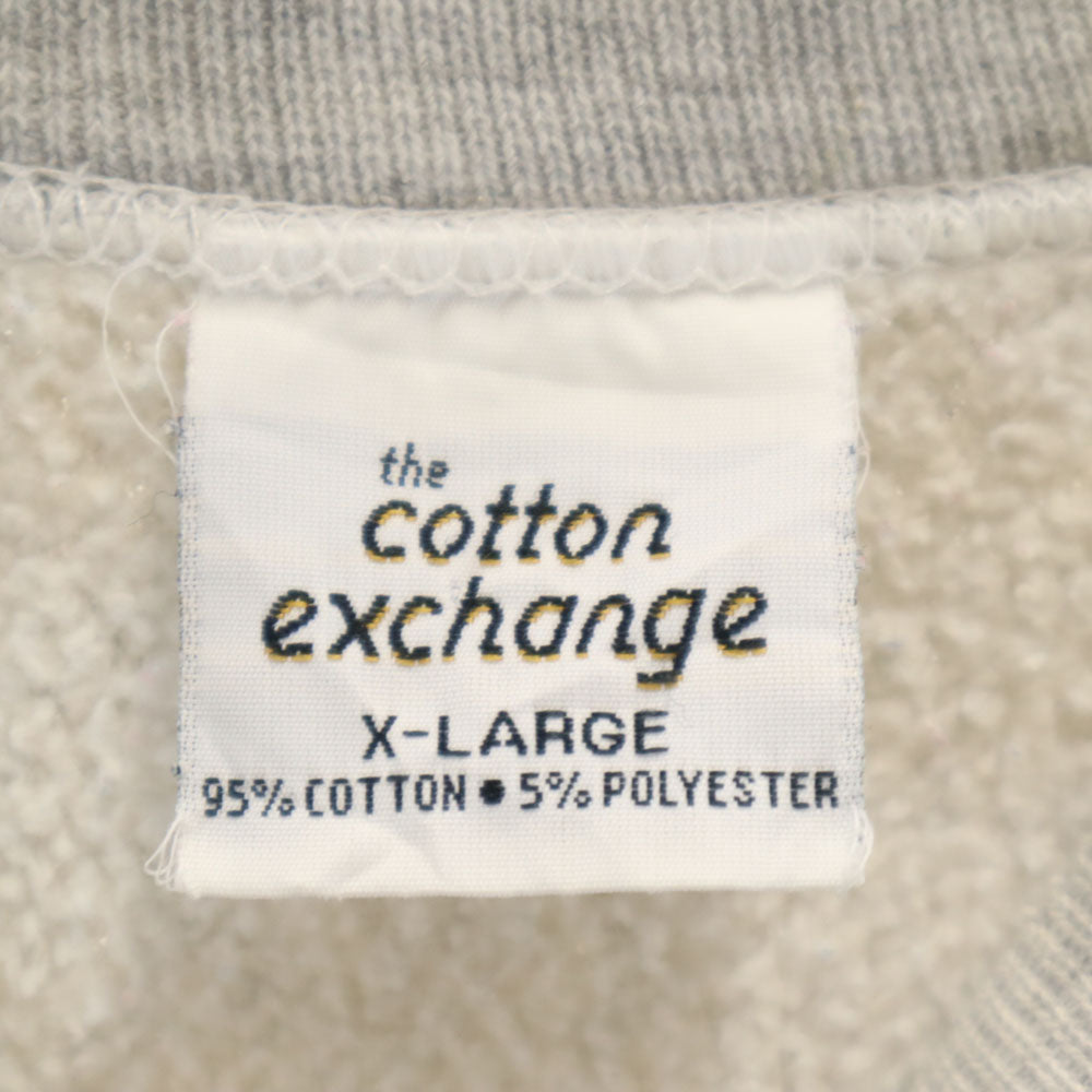 コットンエクスチェンジ 90s USA製 オールド カレッジ 長袖 スウェット トレーナー XL グレー メンズ