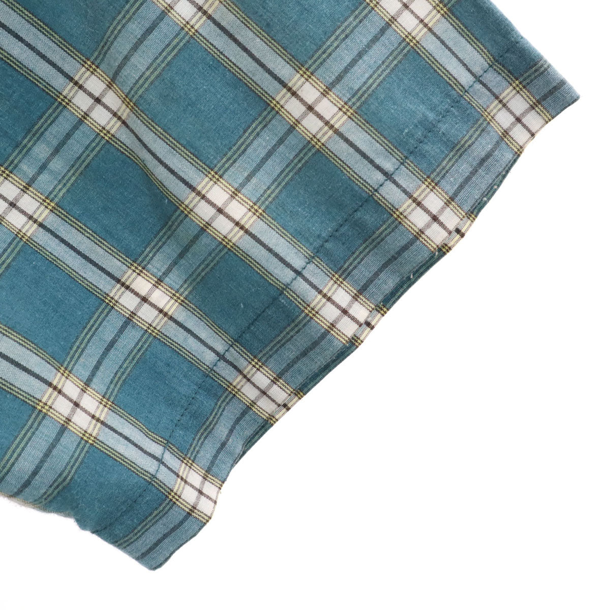 Wrangler ラングラー 90s オールド チェック柄 半袖 ウエスタンシャツ M グリーン系 メンズ