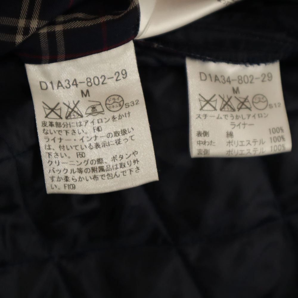 BURBERRY BLACK LABEL バーバリーブラックレーベル ステンカラーコート M ネイビー ライナー付き メンズ