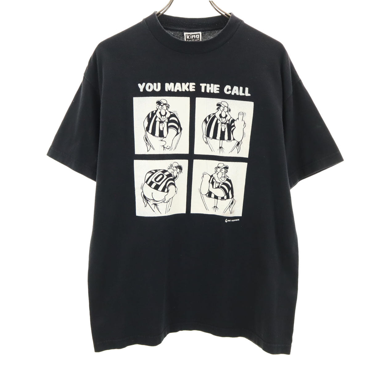 King cotton キングコットン 90s USA製 オールド 半袖 Tシャツ L ブラック メンズ