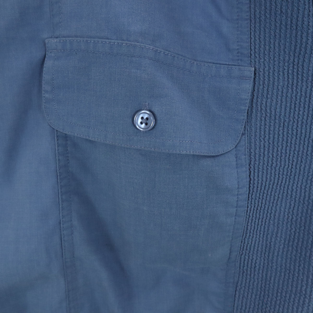 CANYON RIDGE キャニオンリッジ オールド 5分袖 シャツ 2XL ブルー系 プルオーバー ビッグサイズ メンズ