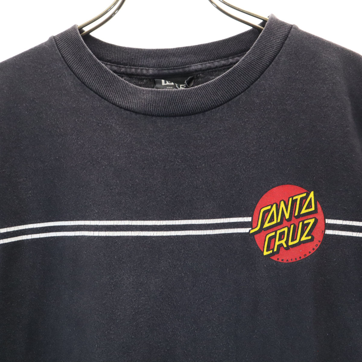 SANTA CRUZ サンタクルーズ 90s オールド バックプリント 半袖 Tシャツ M 黒 NHS メンズ
