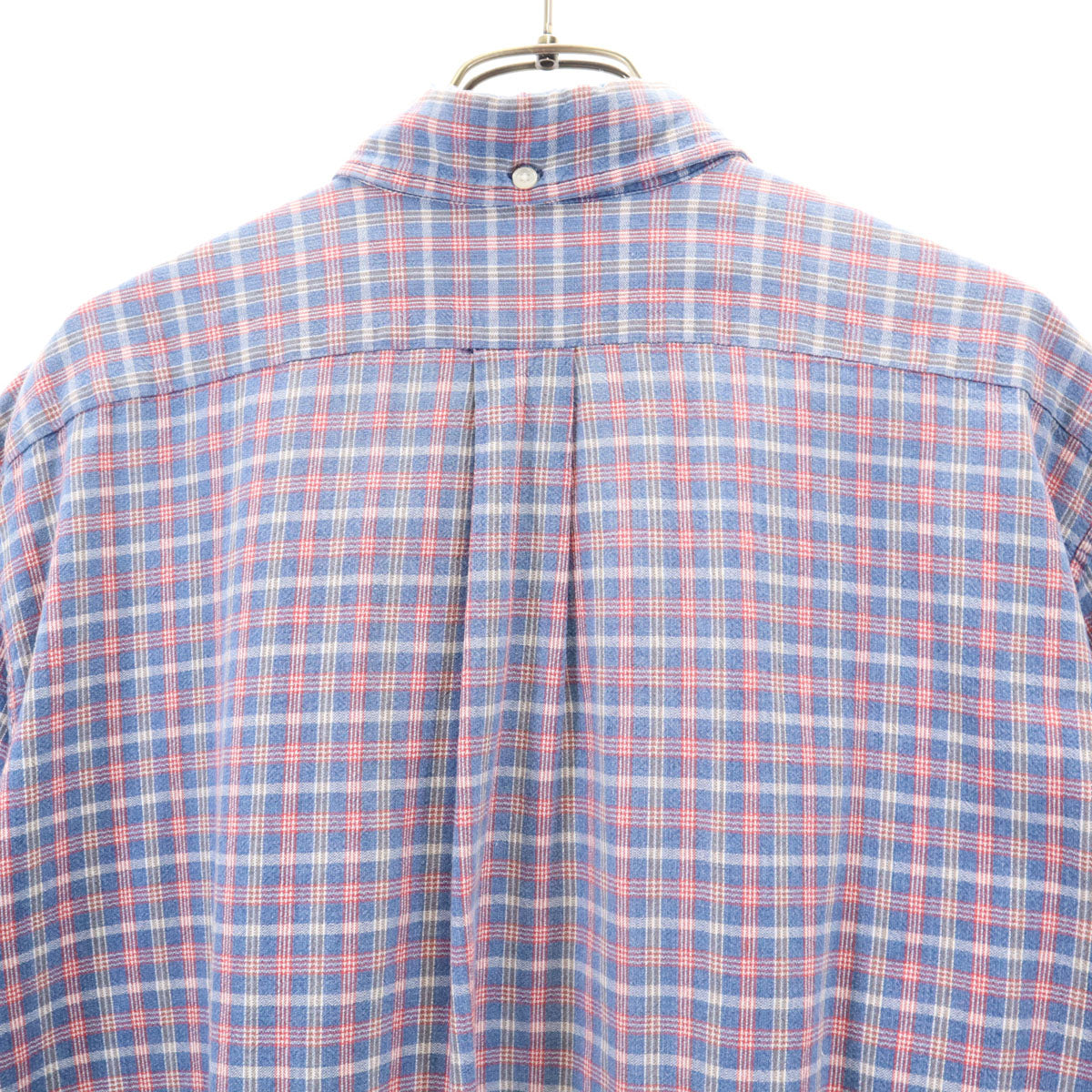 reyn spooner レインスプーナー 90s オールド 水着タグ チェック柄 半袖 ハーフボタン ボタンダウンシャツ M ブルー系 プルオーバー メンズ
