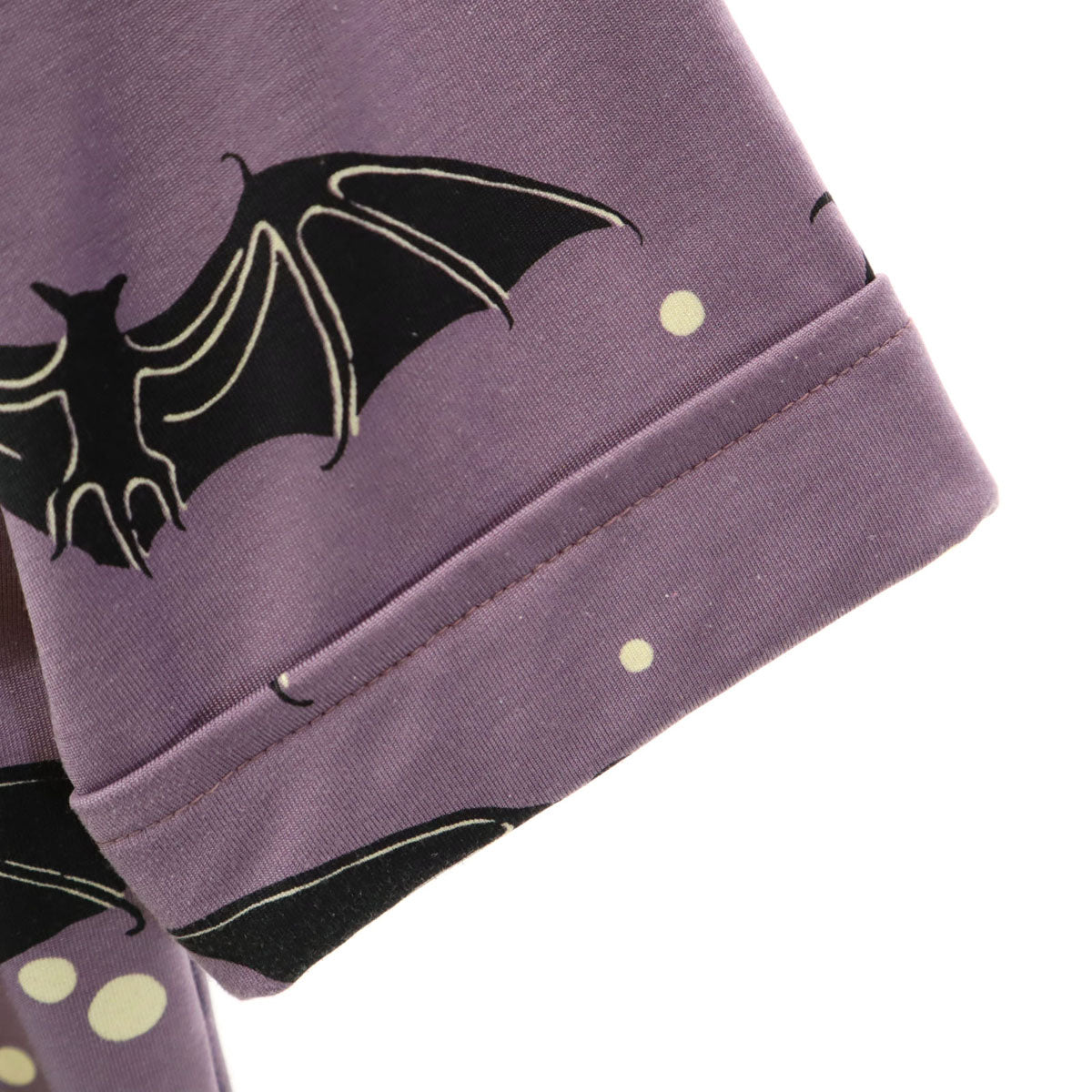 HYSTERICS ヒステリックス 日本製 コウモリ柄 半袖 チャイナ シャツ FREE パープル レディース