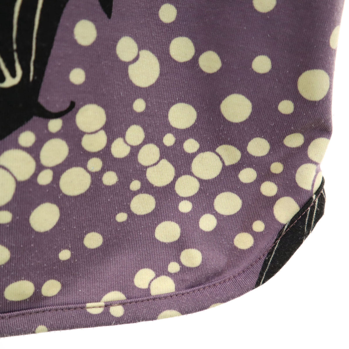 HYSTERICS ヒステリックス 日本製 コウモリ柄 半袖 チャイナ シャツ FREE パープル レディース