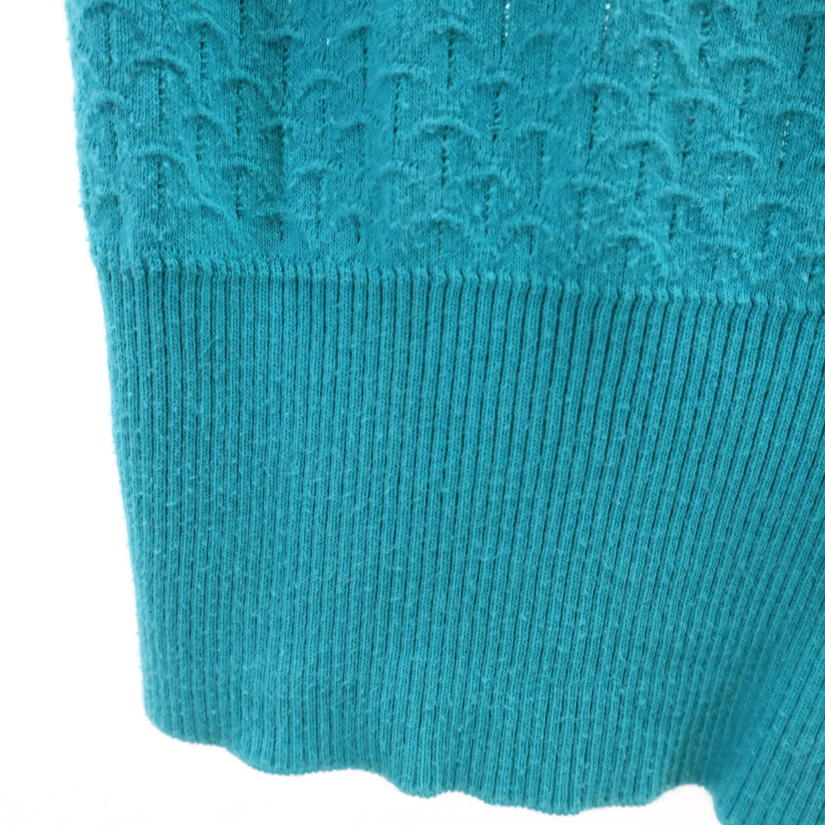 agnes b. アニエスベー フランス製 半袖 ニット ターコイズ系 レディース