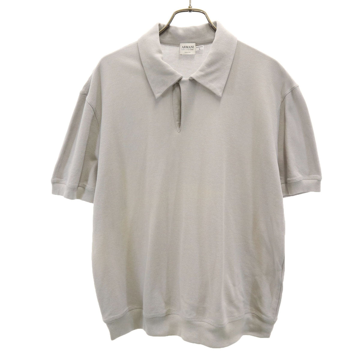 ARMANI COLLEZIONI アルマーニコレッツォーニ イタリア製 半袖 ポロシャツ L グレー レディース