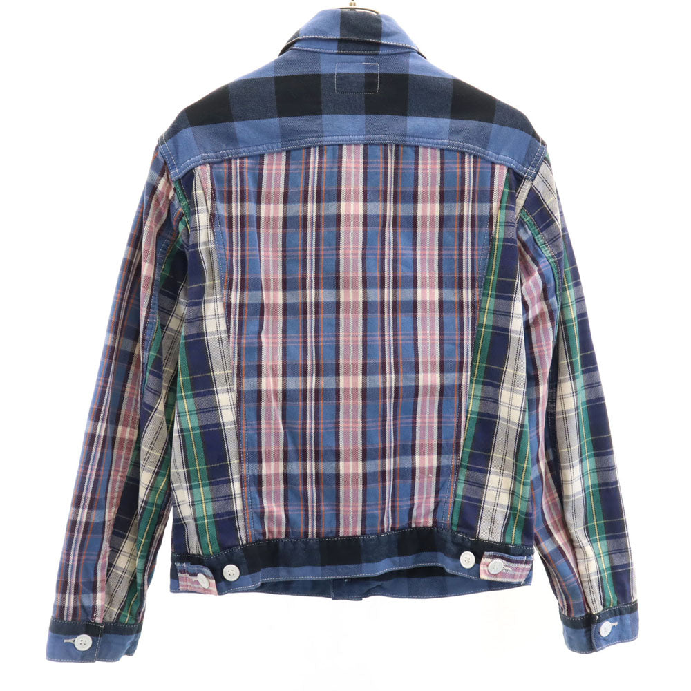Levi's リーバイス チェック柄 長袖 ジャケット M ブルー系 メンズ