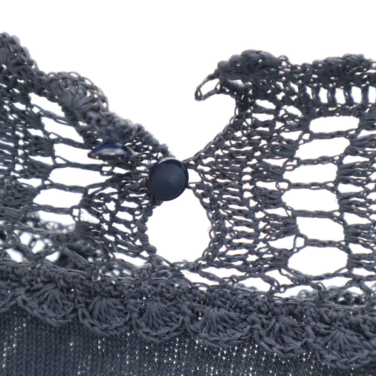 Leilian レリアン フレンチスリーブ ニット 13 チャコールネイビー レディース