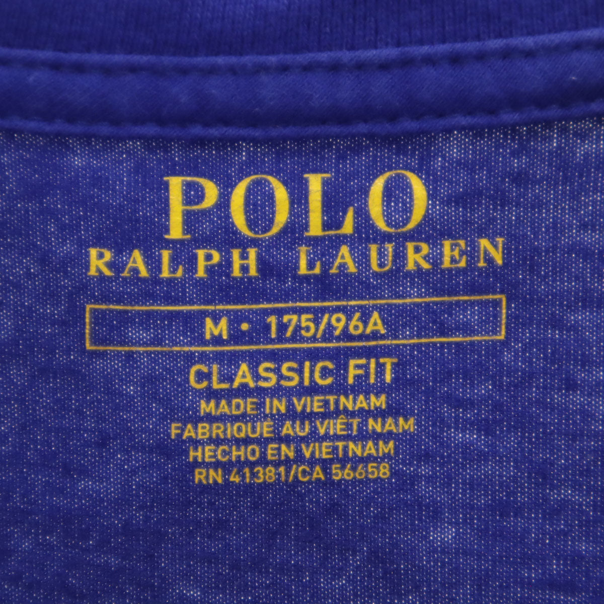 POLO RALPH LAUREN ポロラルフローレン 半袖 Vネック Tシャツ M 青紫 CLASSIC FIT メンズ