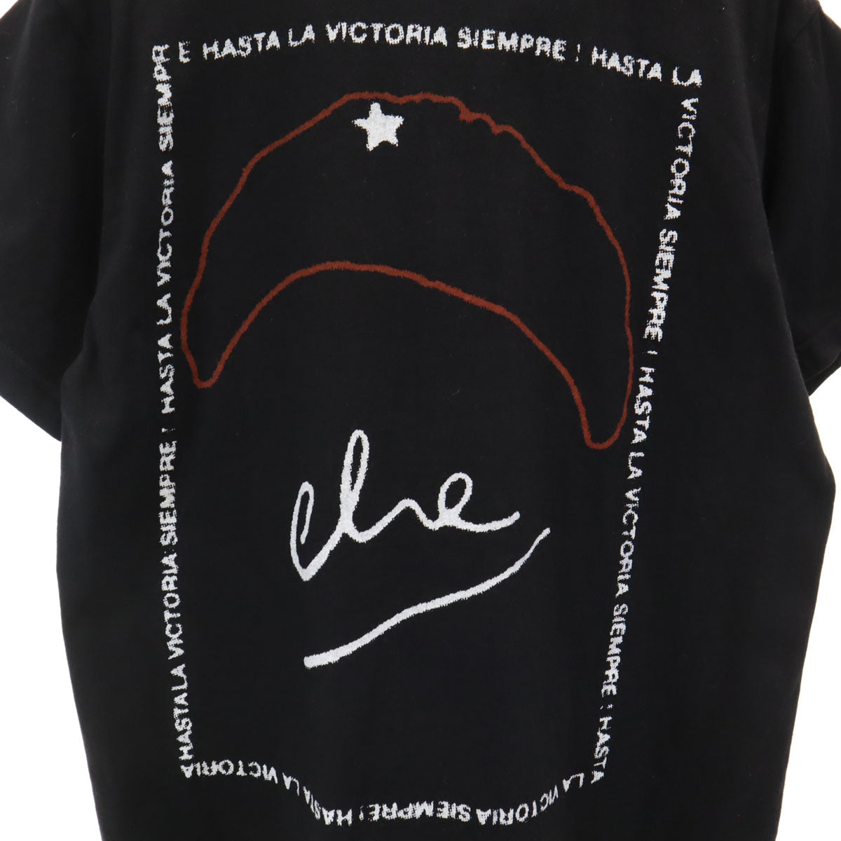 THUNDER サンダー チェゲバラ プリント 半袖 Tシャツ S ブラック メンズ