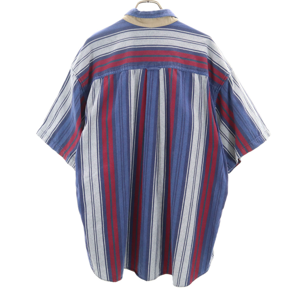 Catalina カタリナ 90s 00s オールド ストライプ柄 半袖 ボタンダウンシャツ 2XL ネイビー系 ビッグサイズ メンズ