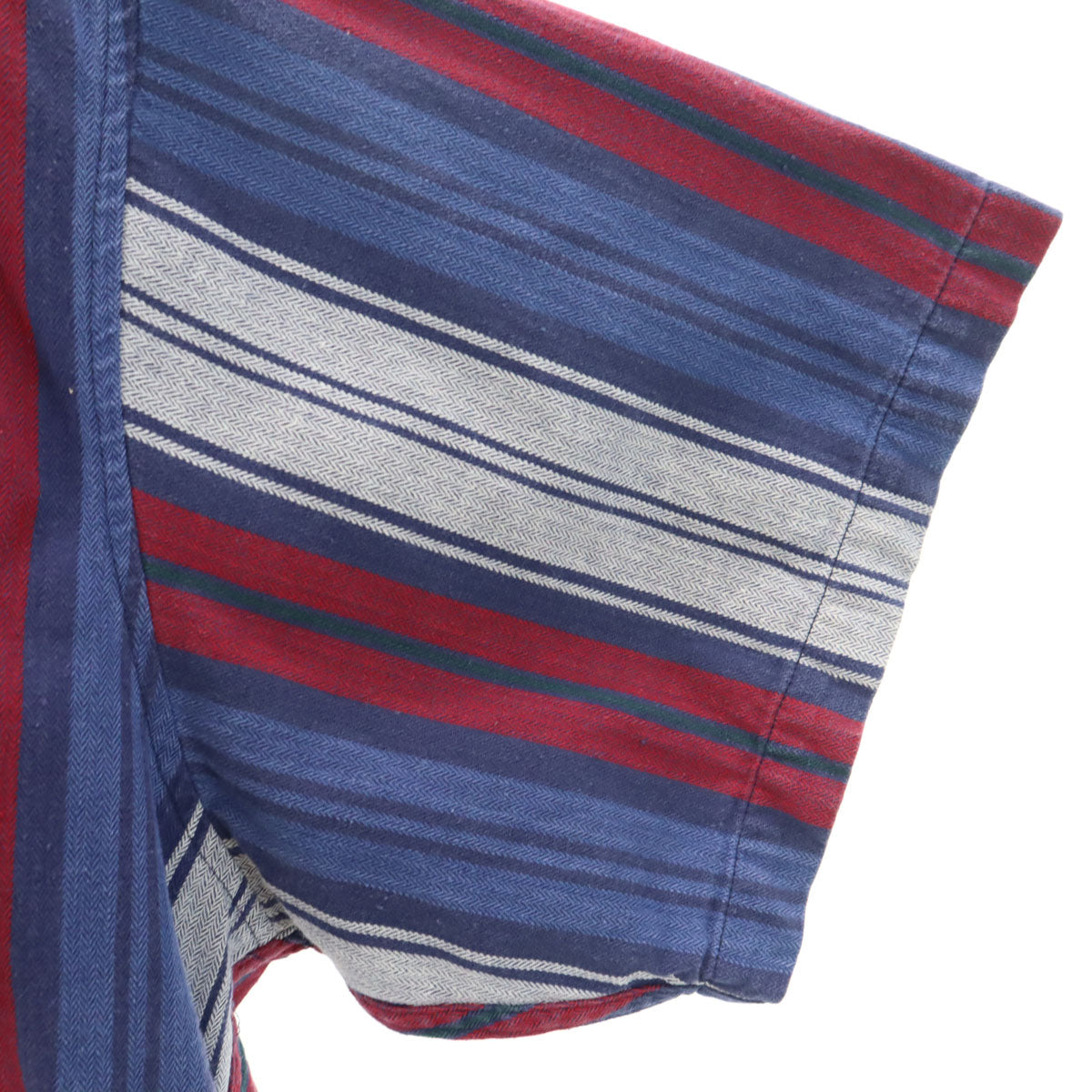 Catalina カタリナ 90s 00s オールド ストライプ柄 半袖 ボタンダウンシャツ 2XL ネイビー系 ビッグサイズ メンズ