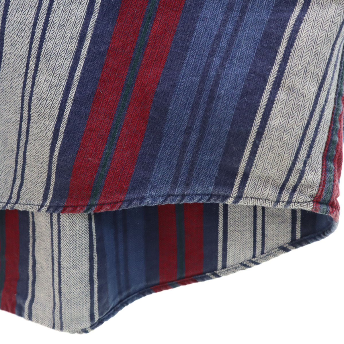 Catalina カタリナ 90s 00s オールド ストライプ柄 半袖 ボタンダウンシャツ 2XL ネイビー系 ビッグサイズ メンズ