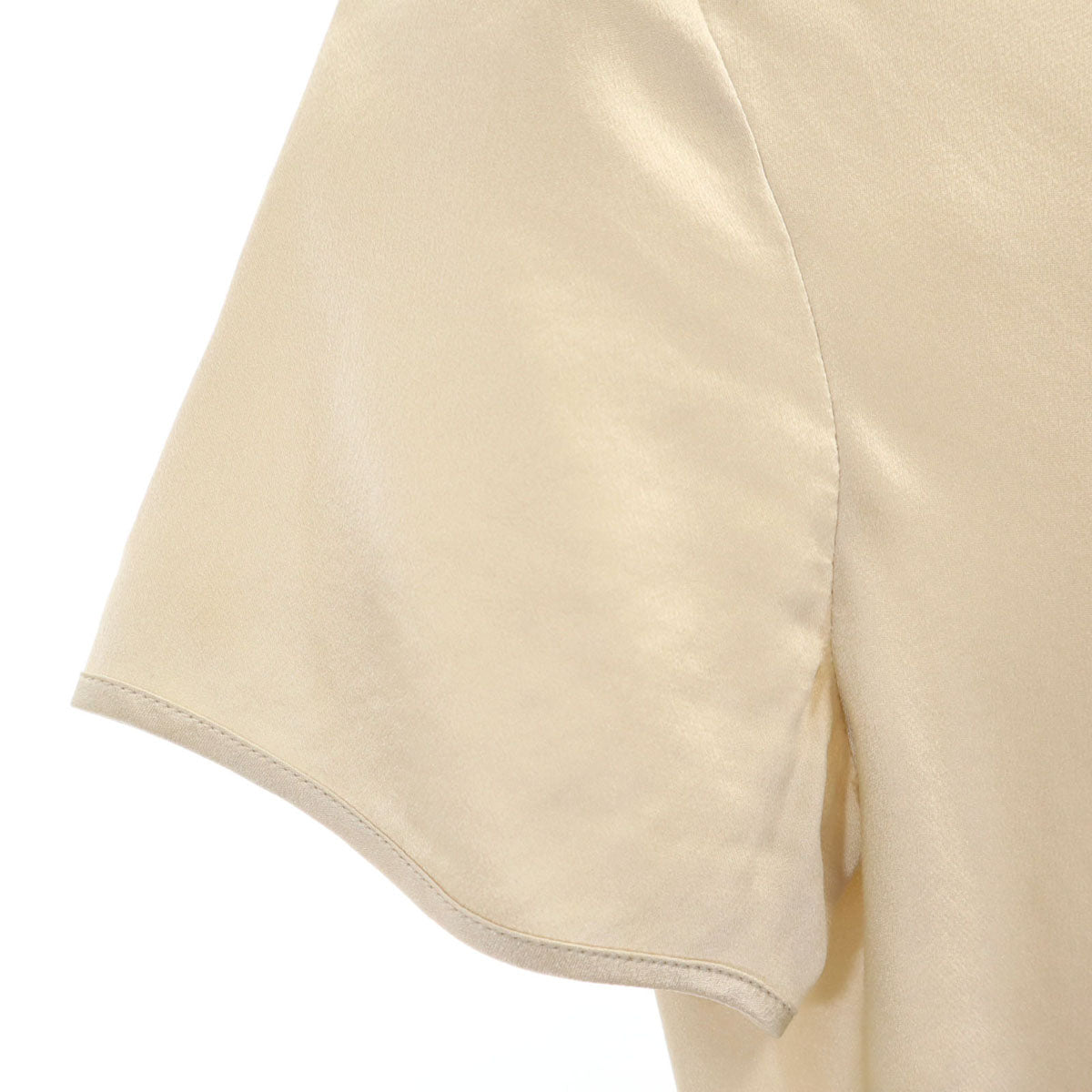 MAX MARA マックスマーラ イタリア製 フレンチスリーブ カットソー 38 シャンパンゴールド アシメ メンズ