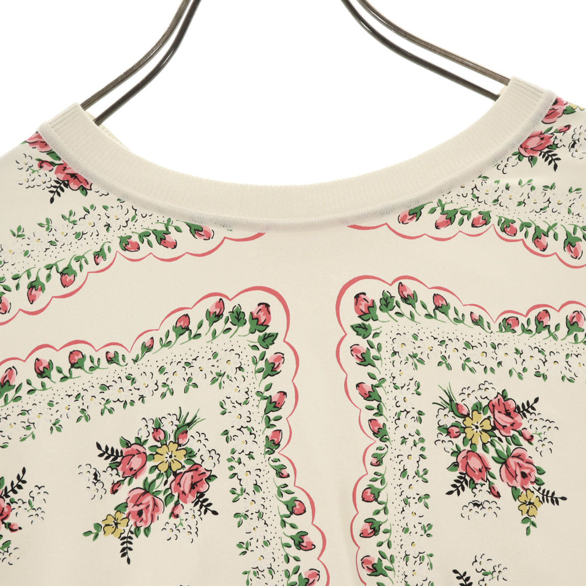 Tory Burch トリーバーチ 花柄 半袖 カットソー M オフホワイト レディース