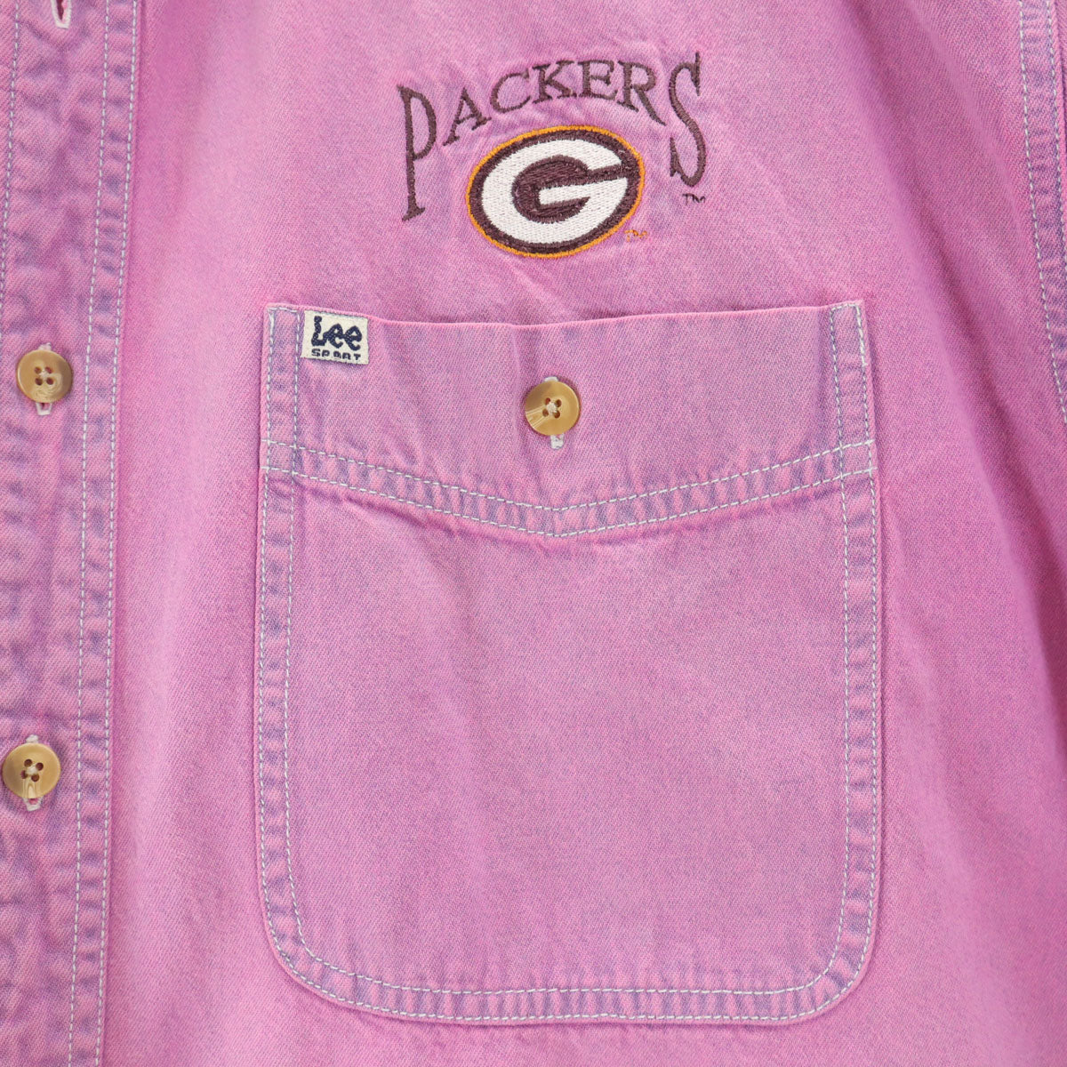 Lee SPORT リースポーツ オールド 半袖 ボタンダウンシャツ L パープル系 メンズ