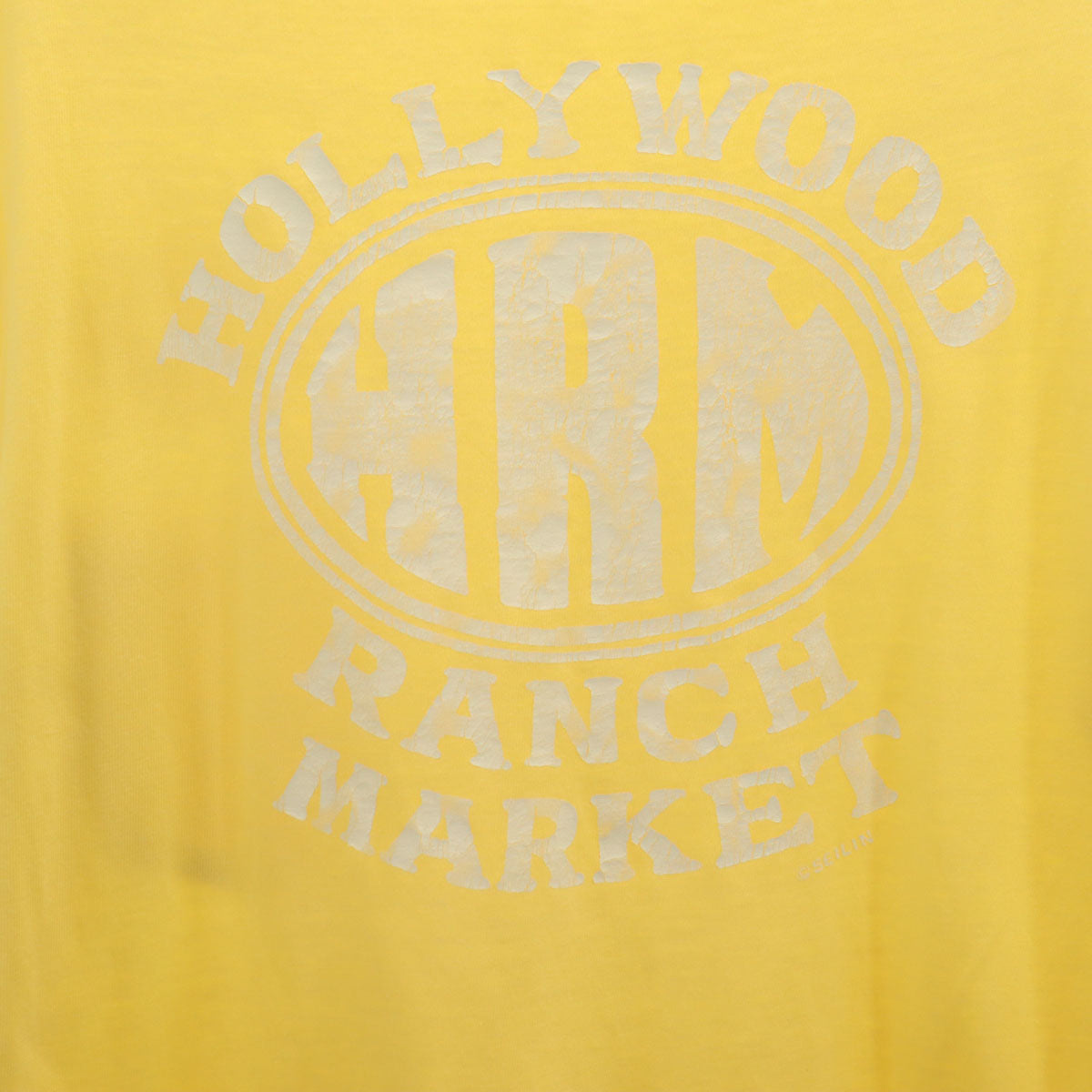 HOLLYWOOD RANCH MARKET ハリウッドランチマーケット 日本製 半袖 Tシャツ 1 イエロー ポケT メンズ