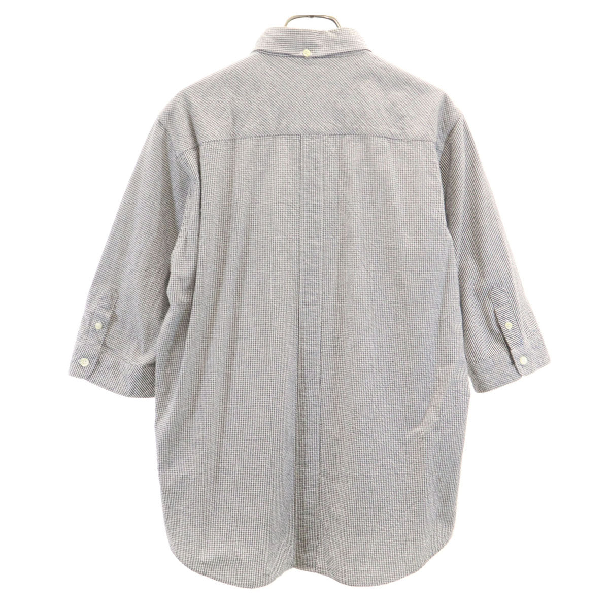 GAIJIN MADE ガイジンメイド 日本製 5分袖 シアサッカー ボタンダウンシャツ M ブラック メンズ