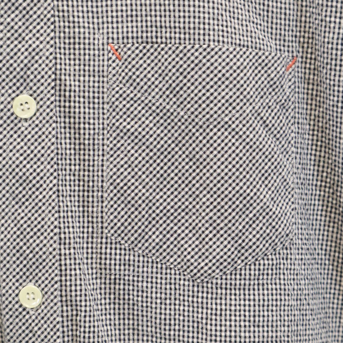 GAIJIN MADE ガイジンメイド 日本製 5分袖 シアサッカー ボタンダウンシャツ M ブラック メンズ