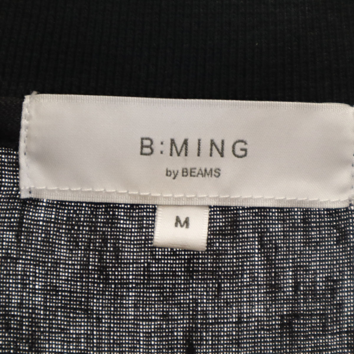 B:MING by BEAMS ビーミングバイビームス リネンブレンド 半袖 ポロシャツ M 黒 メンズ