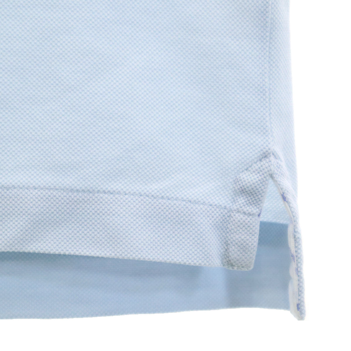 Ermenegildo Zegna エルメネジルドゼニア イタリア製 半袖 ポロシャツ M 水色 鹿の子地 メンズ