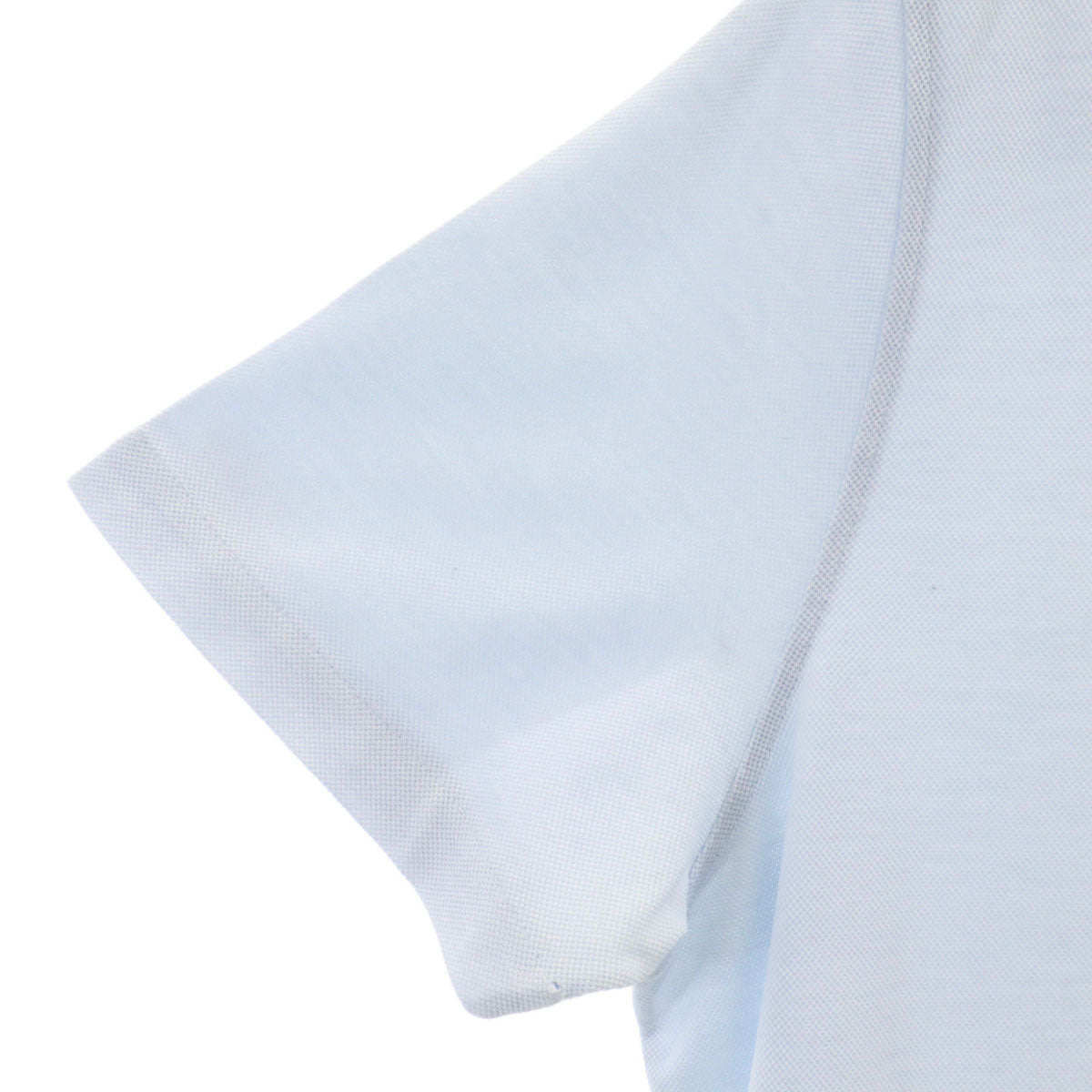 Ermenegildo Zegna エルメネジルドゼニア イタリア製 半袖 ポロシャツ M 水色 鹿の子地 メンズ