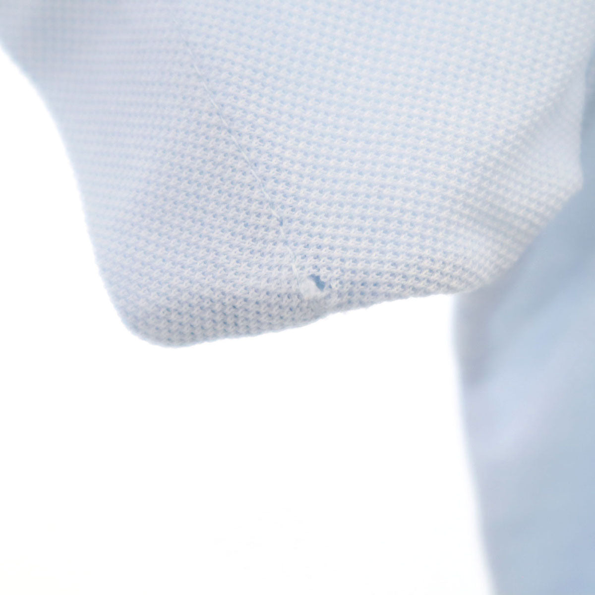 Ermenegildo Zegna エルメネジルドゼニア イタリア製 半袖 ポロシャツ M 水色 鹿の子地 メンズ