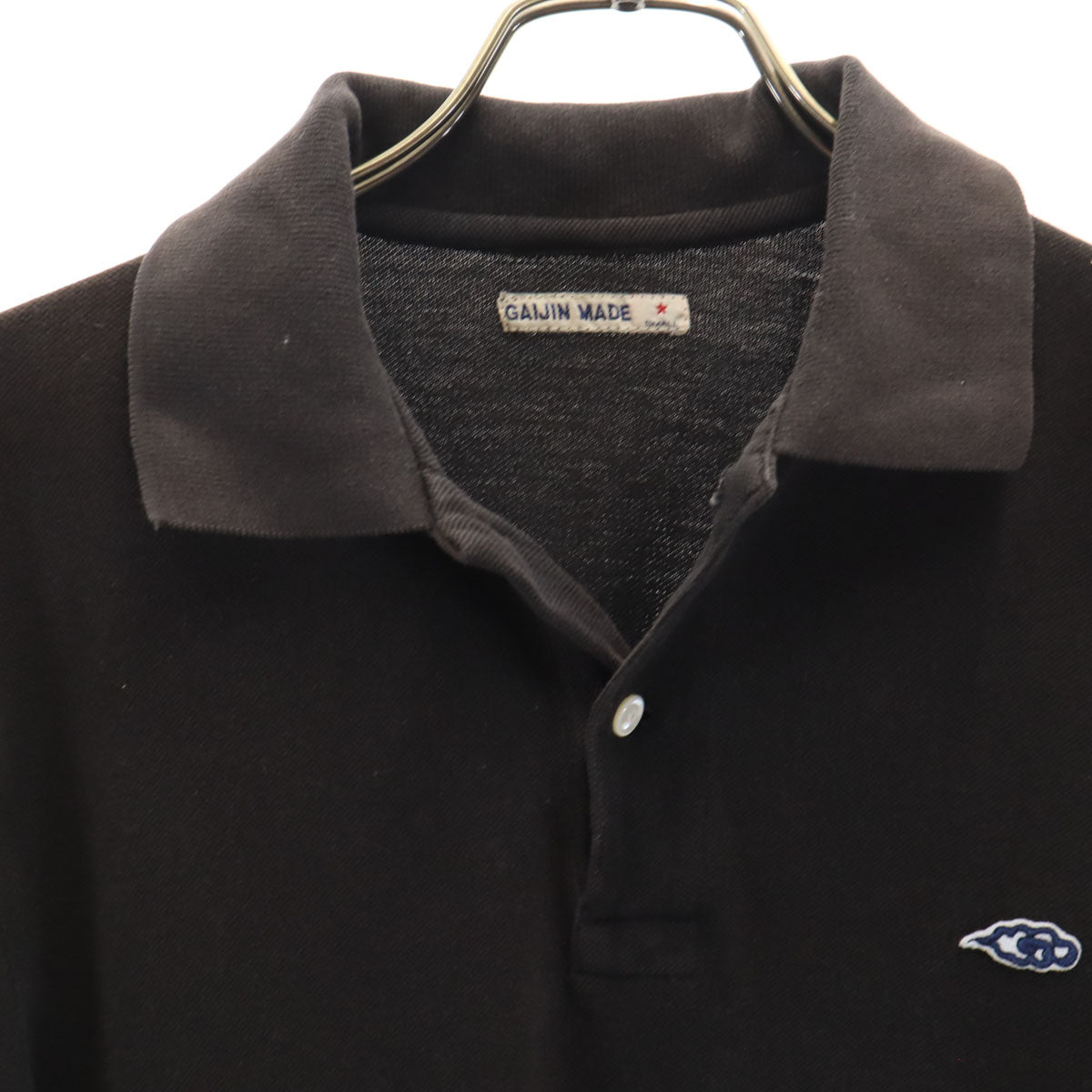 GAIJIN MADE ガイジンメイド 半袖 ポロシャツ S 黒 鹿の子地 メンズ