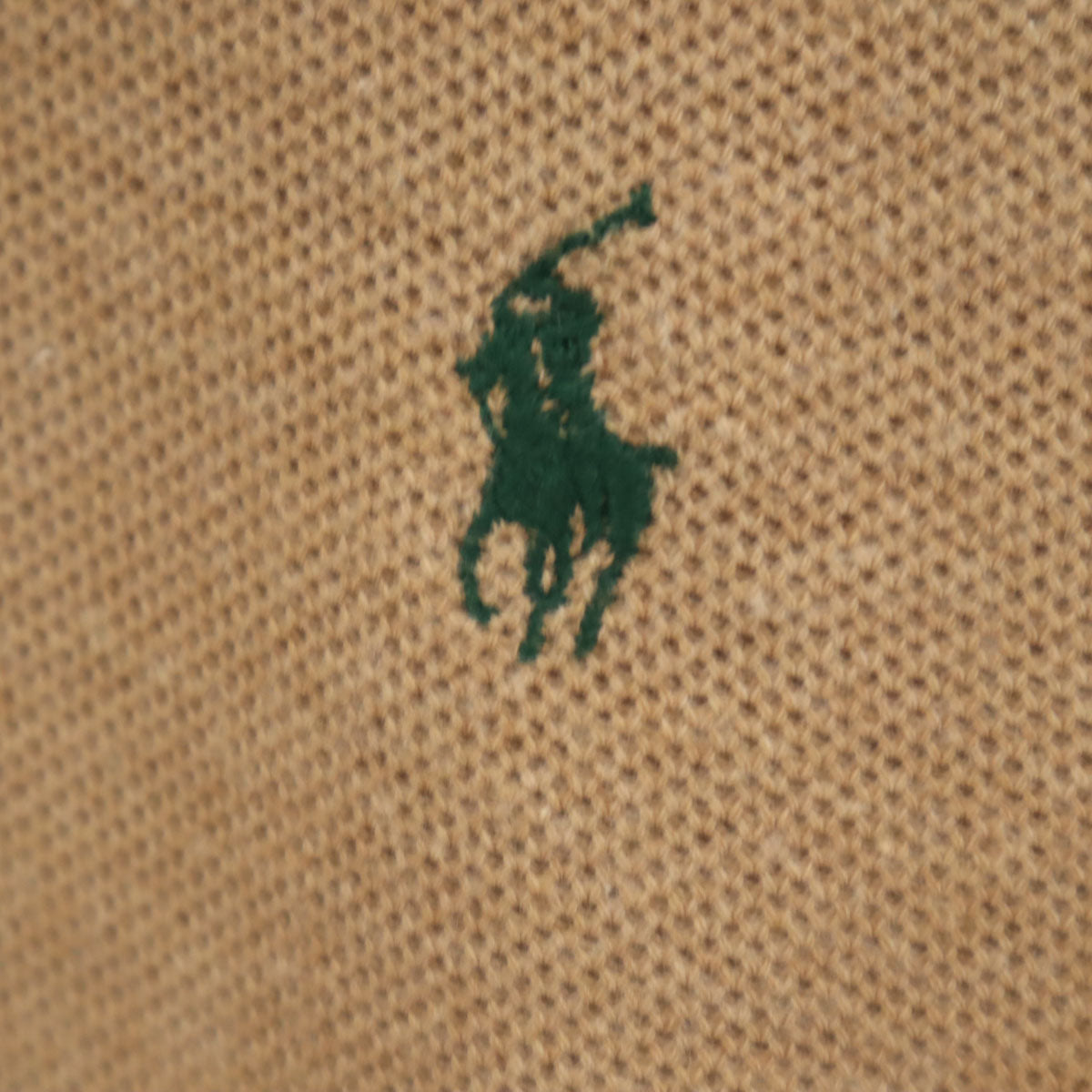 RALPH LAUREN ラルフローレン 半袖 ポロシャツ L ベージュ 鹿の子地 レディース