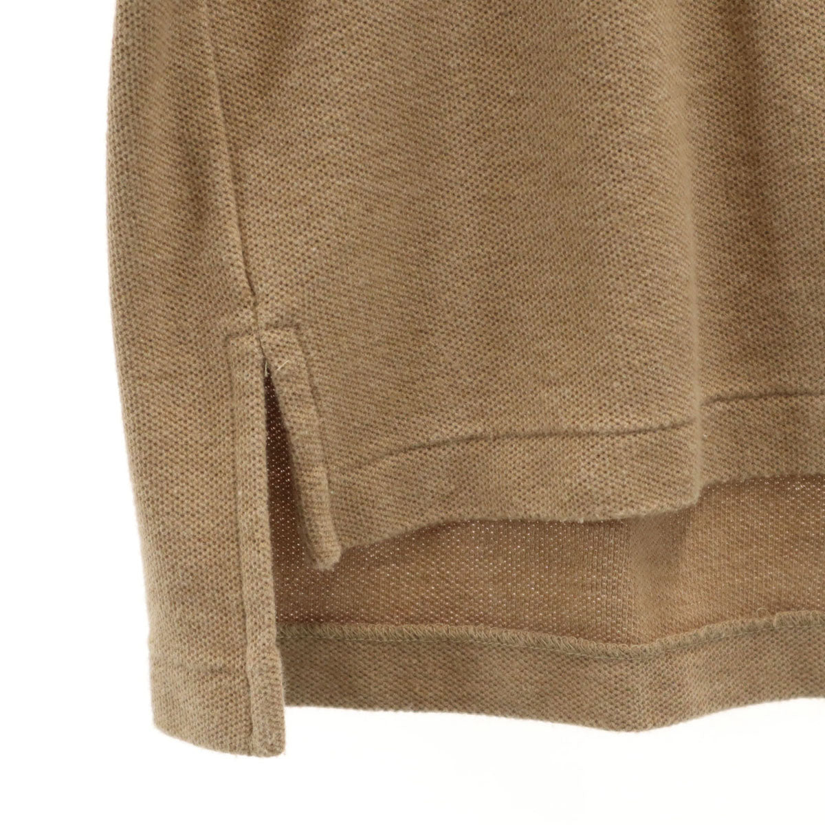 RALPH LAUREN ラルフローレン 半袖 ポロシャツ L ベージュ 鹿の子地 レディース