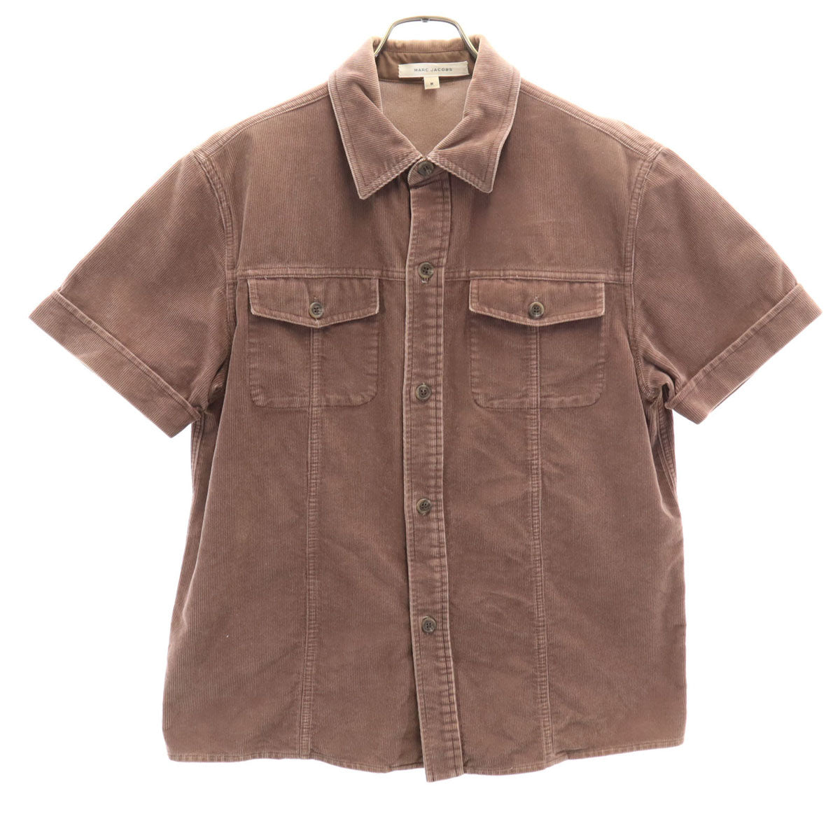 MARC JACOBS マークジェイコブス USA製 半袖 コーデュロイ シャツ M ブラウン メンズ