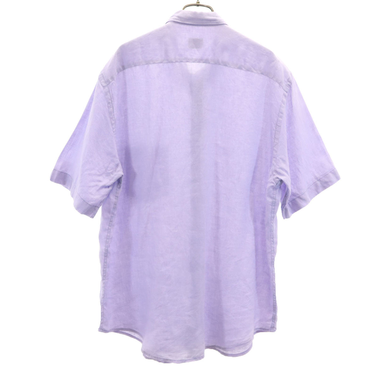 ARMANI COLLEZIONI アルマーニ コレツィオーニ リネン 半袖 シャツ XL ブルー系 メンズ