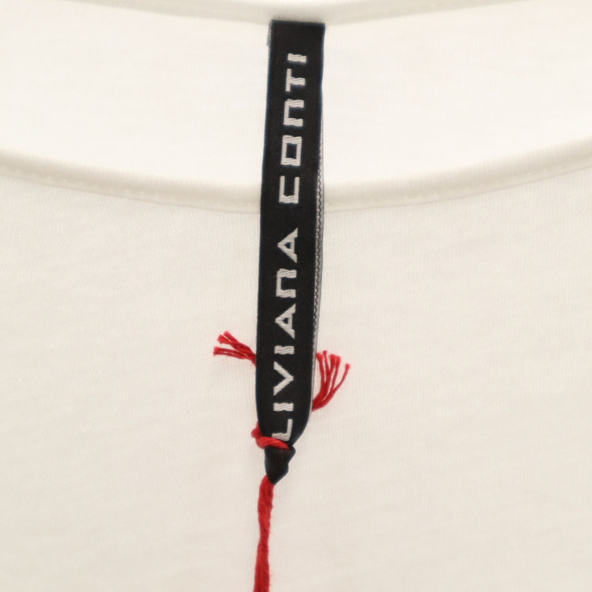 未使用 LIVIANA CONTI リビアナコンティ イタリア製 7分袖 カットソー S ホワイト レディース