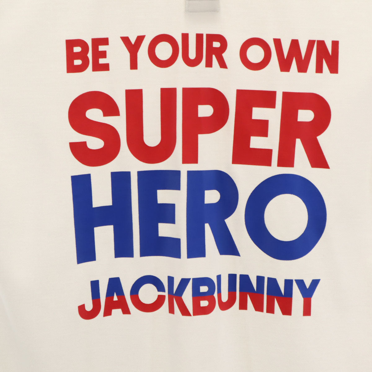 Jack Bunny!! ジャックバニー ゴルフ 半袖 ポロシャツ 6 ホワイト メンズ