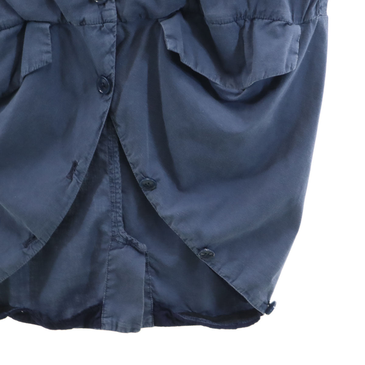 MM6 Maison Martin Margiela エムエムシックス メゾンマルタンマルジェラ イタリア製 長袖 変形 ロング シャツ 40 ネイビー レディース