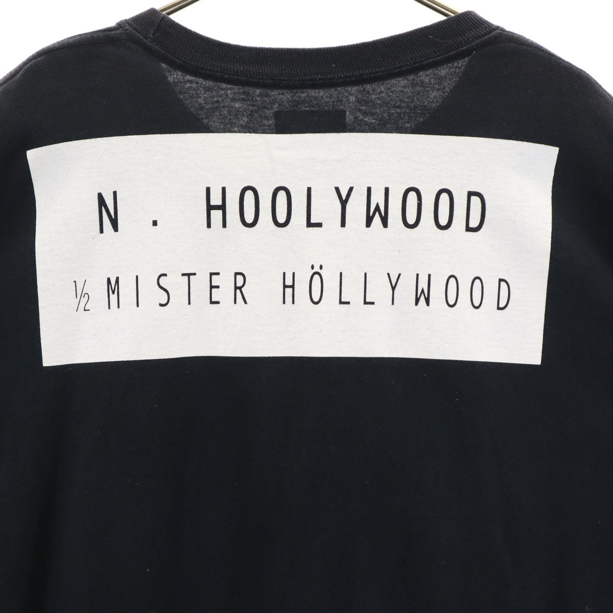 N.HOOLYWOOD エヌハリウッド バックロゴ 長袖 Tシャツ 40 ブラック ロンT ミスターハリウッド メンズ