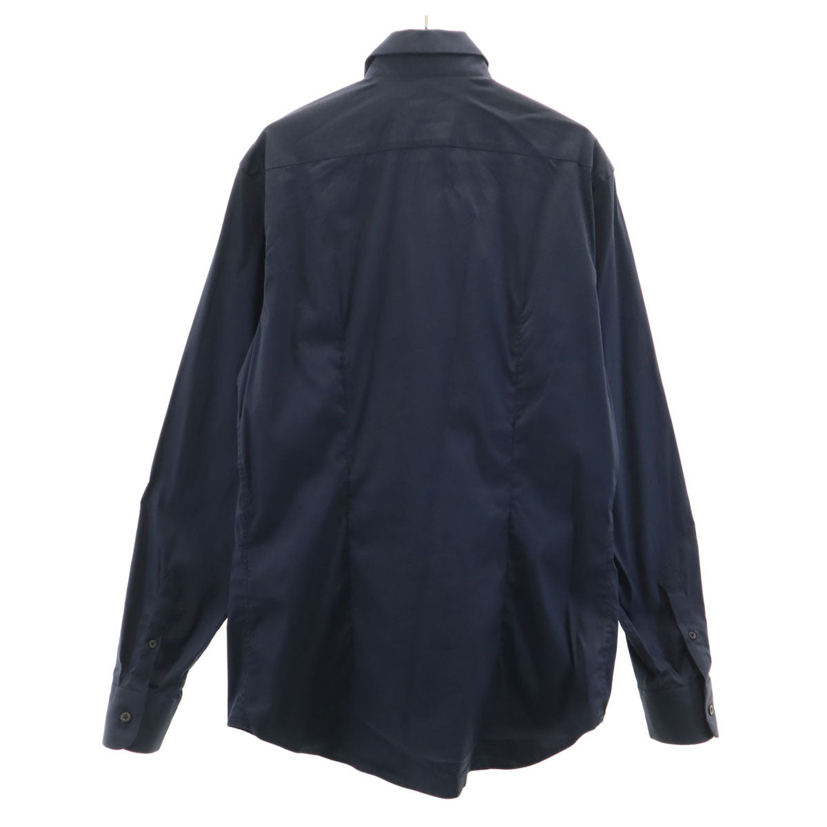 PRADA プラダ イタリア製 長袖 シャツ 40 ネイビー ストレッチ メンズ