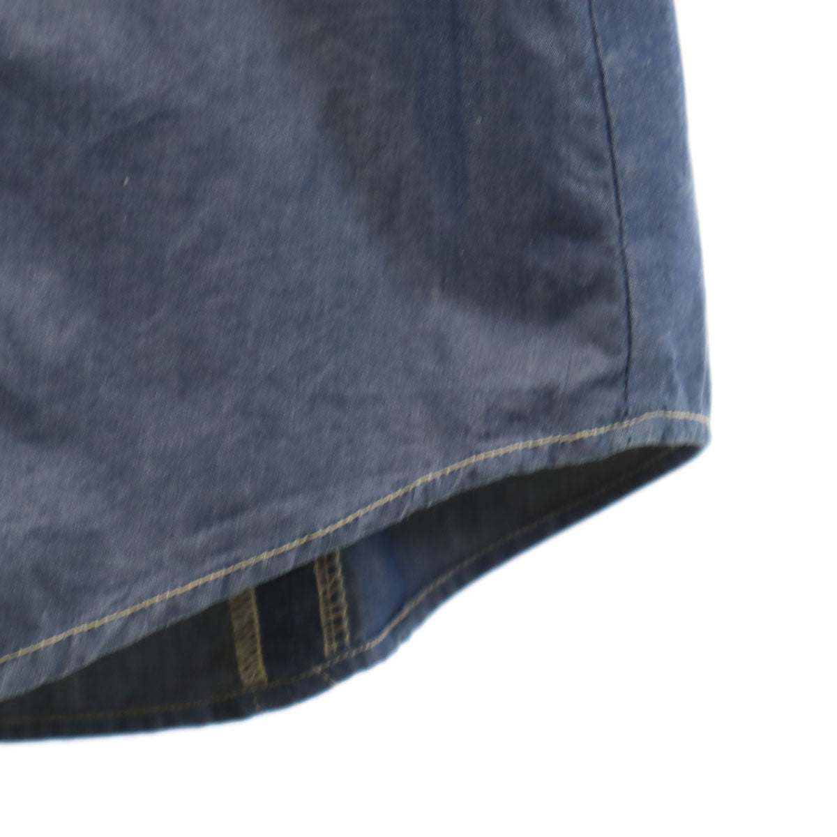 VERSACE JEANS COUTURE ヴェルサーチ ジーンズ クチュール イタリア製 長袖 シャンブレーシャツ XXL ネイビー ビッグサイズ メンズ