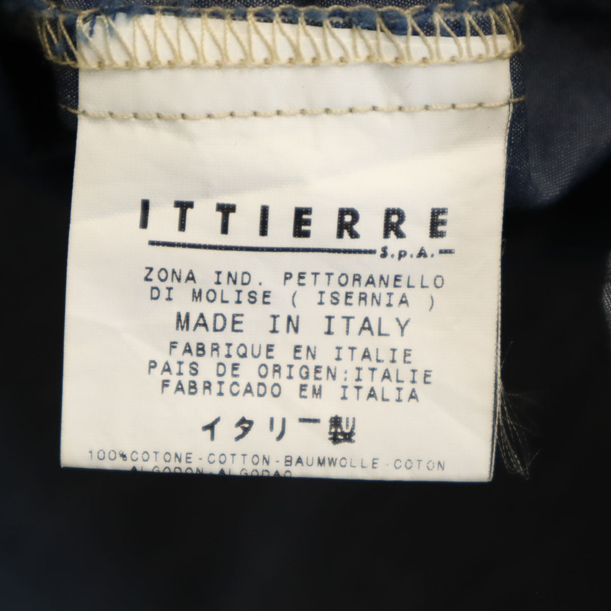 VERSACE JEANS COUTURE ヴェルサーチ ジーンズ クチュール イタリア製 長袖 シャンブレーシャツ XXL ネイビー ビッグサイズ メンズ