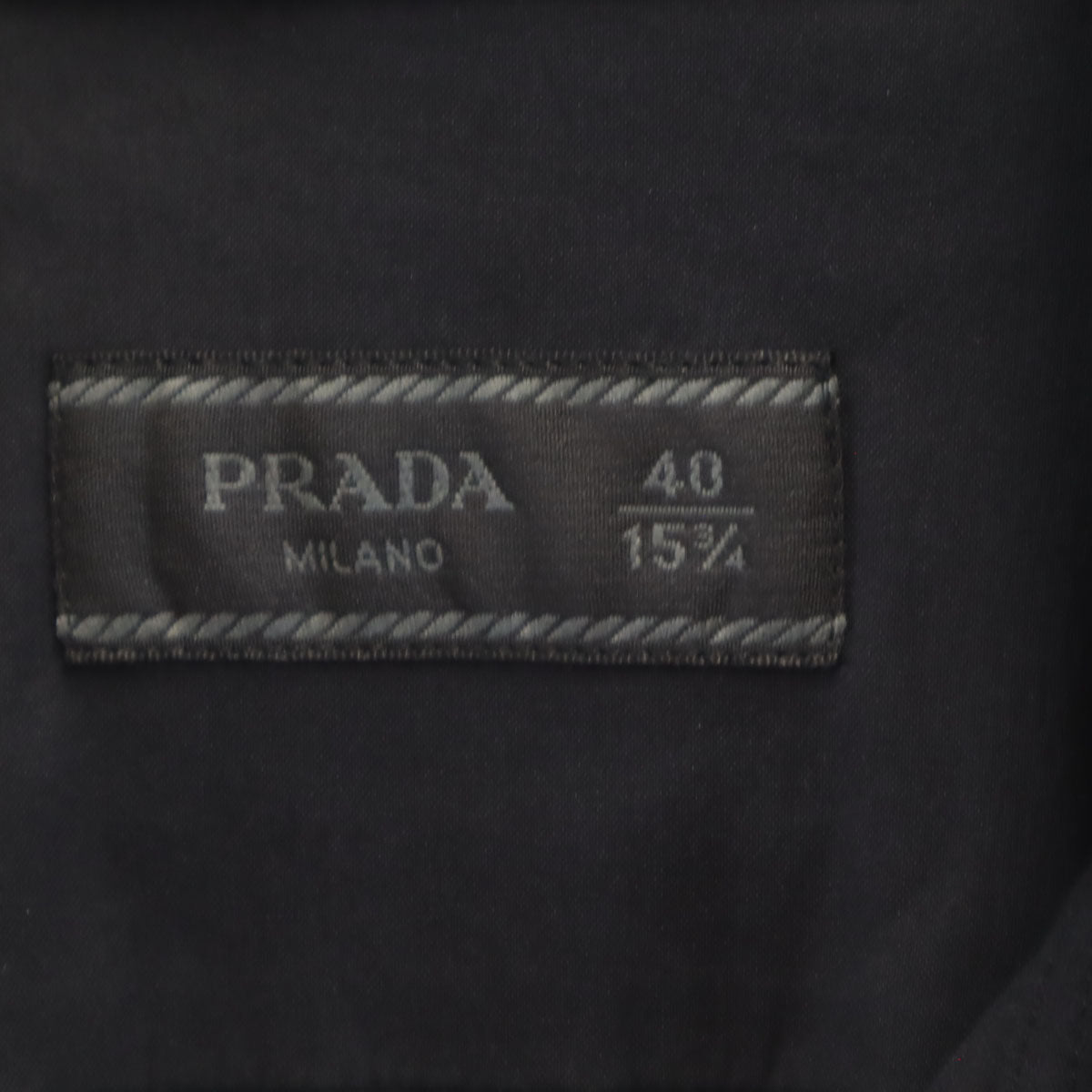 PRADA プラダ イタリア製 長袖 シャツ 40 ブラック ストレッチ メンズ