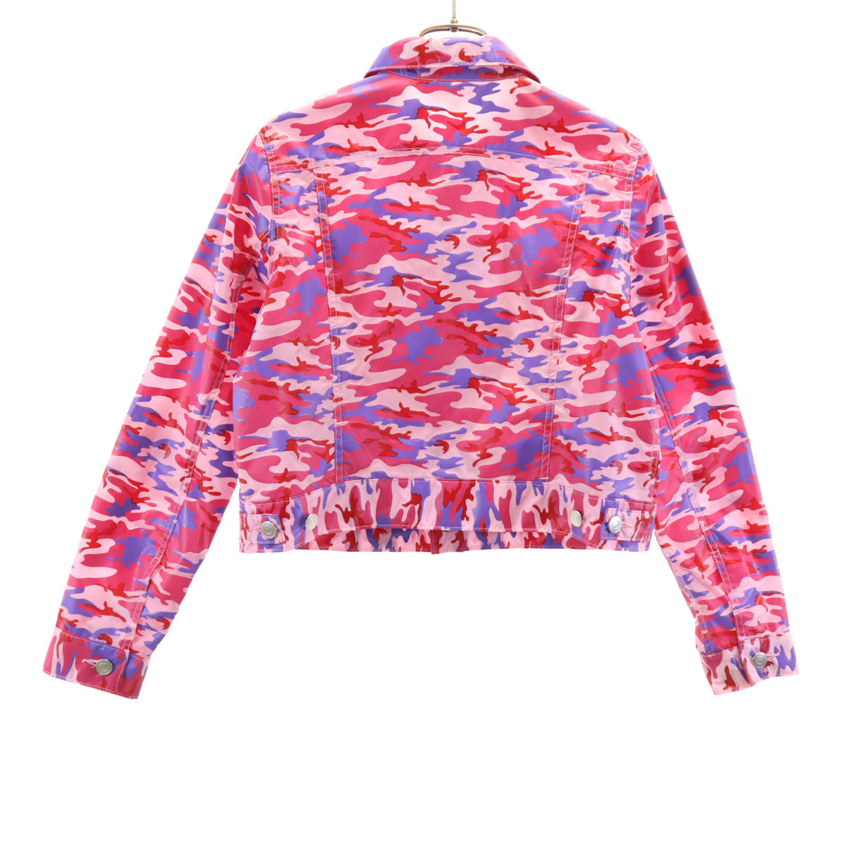 COMME des GARCONS GIRL コムデギャルソンガール 2020年 日本製 カモフラ柄 ショート丈 トラッカー ジャケット S ピンク 迷彩 レディース