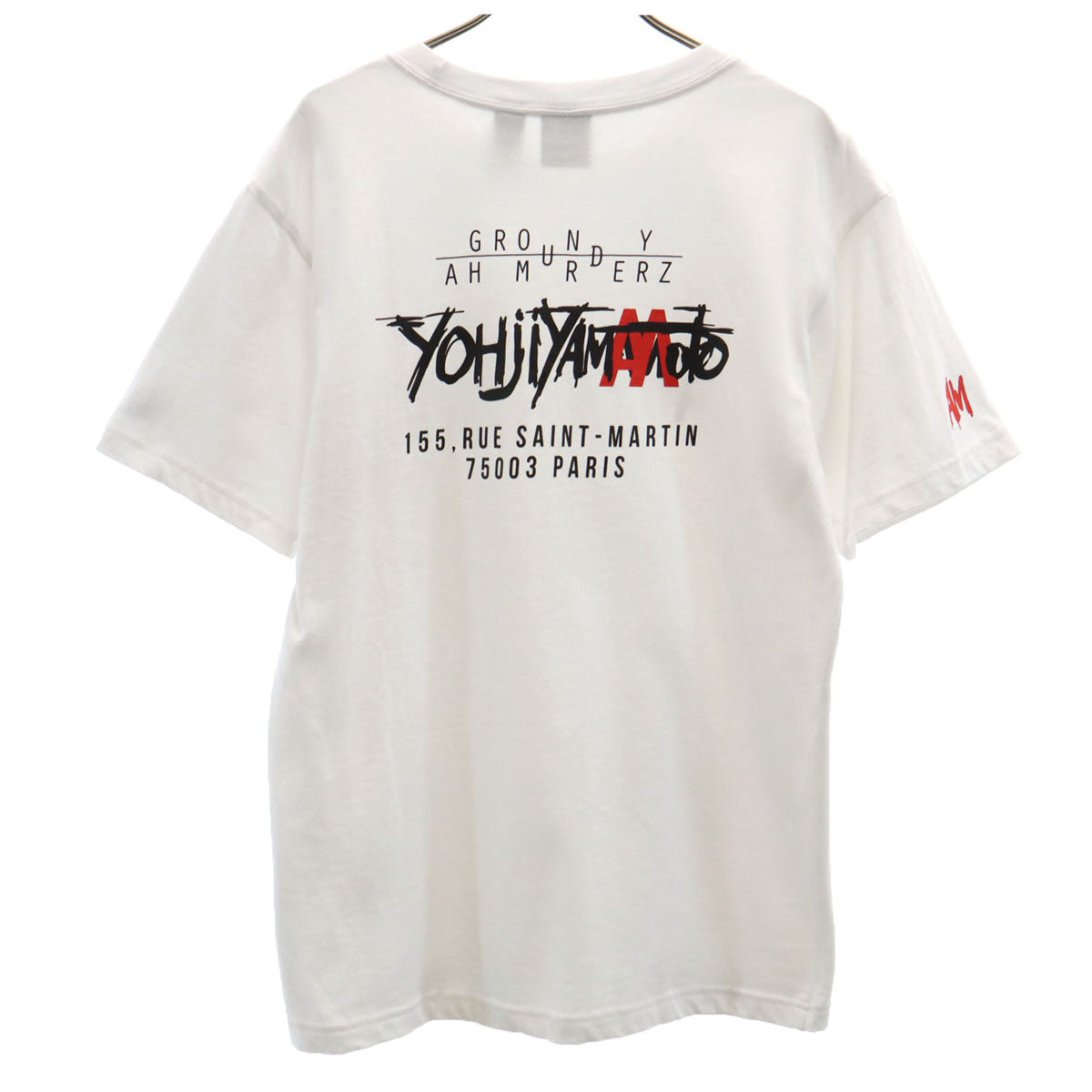 Ground Y グランドワイ NEW ERA ニューエラ コラボ 半袖 Tシャツ M ホワイト ヨウジヤマモト メンズ