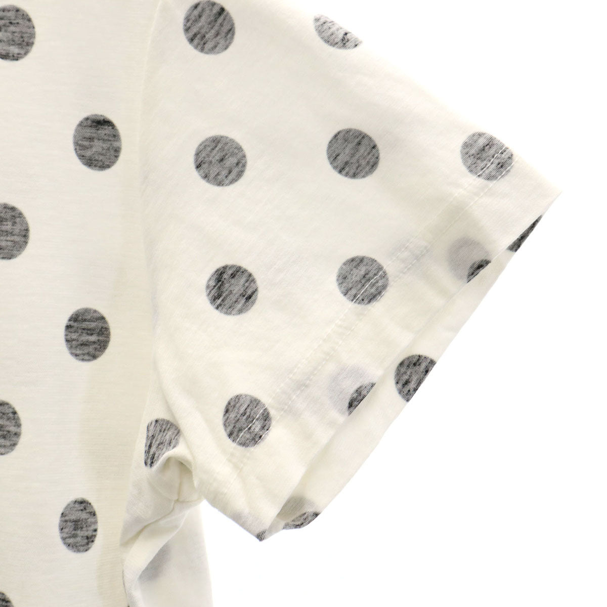 Y's ワイズ 日本製 リバースプリント ドット柄 半袖 Tシャツ 2 ホワイト ヨウジヤマモト 水玉 レディース