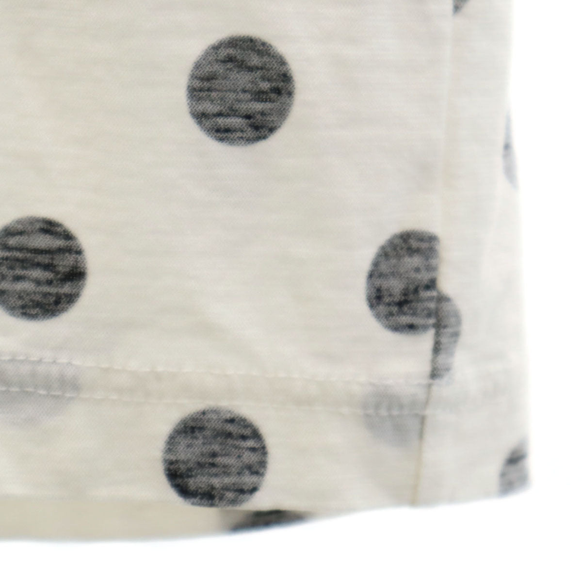 Y's ワイズ 日本製 リバースプリント ドット柄 半袖 Tシャツ 2 ホワイト ヨウジヤマモト 水玉 レディース